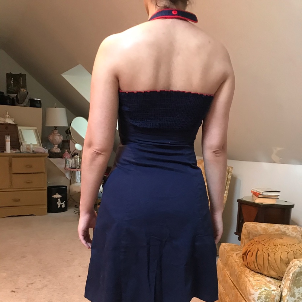 Vintage Betty Tulip Pocket Halter Dress - Picture 2 of 5